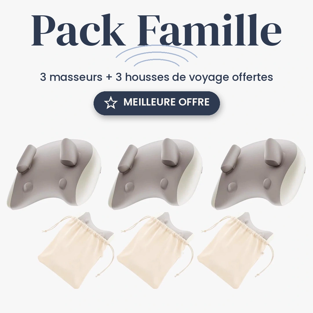 Pack Famille, 3 masseurs et 3 housses de voyage offertes